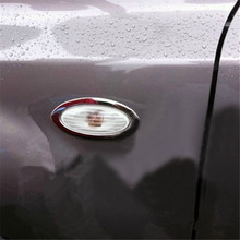 Car-styling For Nissan XTrail X Trail X-Trail T31 Door Lights Side Lamp Cover Trim Frame stainless steel  accessories 2008-2013 2024 - buy cheap