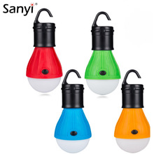Mini Portable Lantern Camp Tent Light 3LED Bulb Emergency Lamp Waterproof Hanging Hook Flashlight For Camping 4 Colors Use 3*AAA 2024 - buy cheap
