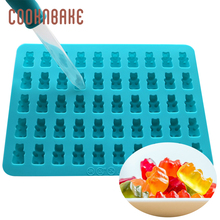 COOKNBAKE gummy bear mold Silicone Mold for Candy Chocolate cake bakeware with Dropper mini dinosaur pastry gummy fondant Form 2024 - buy cheap