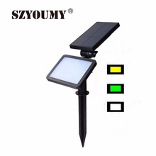 Szyoumy lâmpada solar de energia solar para parede ip65, à prova d'água, 48 leds, 960lm, iluminação de jardim e ambientes externos 2024 - compre barato