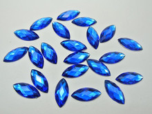 100pcs 9X20mm No Hole  Royal Blue Flatback Acrylic Horse Eye Rhinestone  Shoes Bags Garment  Jewelry accessories 2024 - buy cheap