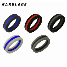 Three Layered Two Color Silicone Ring Engagement Hypoallergenic Crossfit Flexible Rubber Finger Rings For Men Women Gift 100Pcs 2024 - buy cheap