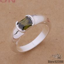 AR124 посеребренное кольцо, посеребренные модные ювелирные изделия, с зеленым камнем/dxbamoia fjnaoaua 2024 - купить недорого