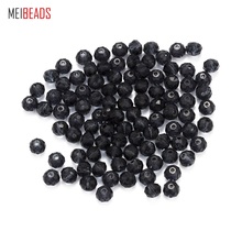 MEIBEADS-Cuentas espaciadoras de cristal de 6mm para fabricación de joyas, cuentas de vidrio de cristal facetadas para fabricación de joyas, 100 Uds./cuerda, UF2302 2024 - compra barato