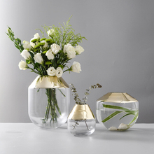 Креативная позолоченная стеклянная ваза, гидропонный аппарат, Террариум, ваза для цветов, Скандинавское украшение, вазы для дома, для свадебных торжеств 2024 - купить недорого