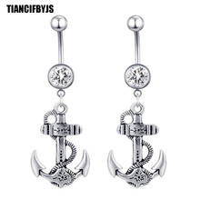 TIANCIFBYJS Surgical Steel 14G Wholesale Body Jewelry Fashion Belly Button Rings Screw Navel Bar Tragus Earring Piercing Nombril 2024 - buy cheap