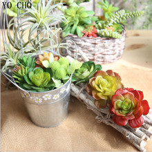 YO CHO, 1 шт., большой пустынный Лотос, искусственный пластиковый цветок, зеленые растения, «сделай сам», искусственные цветы, декор для свадьбы, сада, дома 2022 - купить недорого