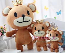 30cm--Crown teddy bear plush toy bear doll plush doll bear stuffed toy doll birthday gift,free shipping 2024 - buy cheap