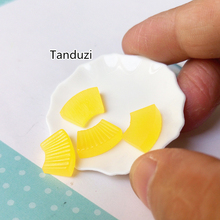 Tanduzi Wholesale 100PCS PVC Simulation Food Fake Pineapple Slice Imitation Fruit Mini Deco Parts Plastic Dollhouse Miniature 2024 - buy cheap