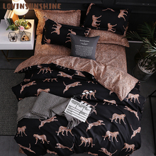 Пододеяльник LOVINSUNSHINE, двуспальный комплект постельного белья с леопардовым принтом, большие размеры, AB #196 2024 - купить недорого
