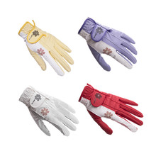 New Lady Flower Golf Gloves Double Handed Sports Anti-slip Granules Breathable Women Golf Clubs Trainning Gloves 5 Colors 2024 - buy cheap