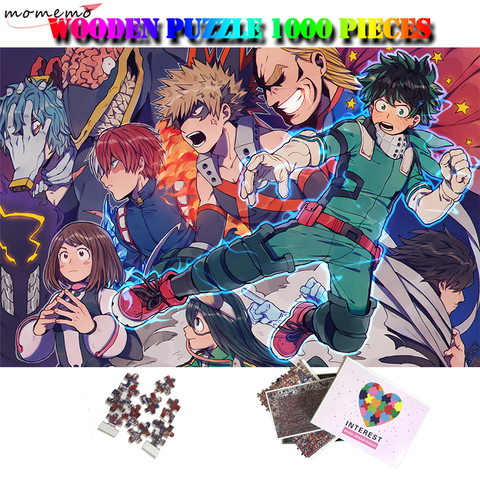 Buy Momemo My Hero Academia Cartoon Puzzle 1000 Pieces Anime Adults Wooden Jigsaw Puzzles High Quality 1000 Piece Puzzles Kids Toys In The Online Store Momemo Dedicated Toy Store At A Price