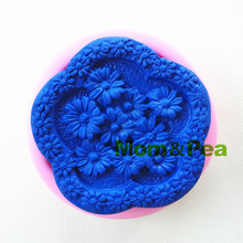 Mom & Pea 0780, envío gratis, molde de silicona para jabón con forma de pequeña flor, Decoración de Pastel, Fondant, molde 3D de grado alimenticio 2024 - compra barato