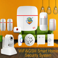 (1set) Vcare WIFI GSM Smart Home Alarm Security System with Wireless Door Gas Water Sensor & SOS Button & HD PTZ IP Camera Ver C 2024 - buy cheap