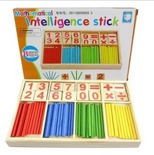 Montessori  Educational Wooden Toy child digital building blocks puzzle learning game sticks toys 2024 - buy cheap