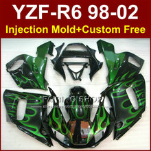 YZFR6 F5D chama Verde kits Injection carenagem para YAMAHA 1998 1999 2000 2001 2002 carenagens YZF R6 Y5G 98-02 YZF1000 partes do corpo 2024 - compre barato