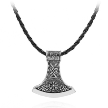 Vintage Norse Pirate Axe Pendant Necklace for Women Men Charm Vinking Punk Rope Chain Jewelry Party Accessories Gifts for Men 2024 - buy cheap