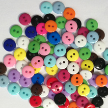 Botões decorativos de resina, 100 peças, 2 furos, 9mm, 10mm, 15mm, para álbum de fotografias 2024 - compre barato