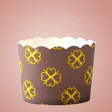 Frete grátis caixa de bolo dourada bolinho glacê ouro, forros para bolo copos, suporte para mini bolos 2024 - compre barato