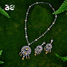 Be 8 High Quality Big Flower Shape Women Bridal Jewelry Set Yellow Rhinestone Necklace Set for Female Gifts African Jewelry S053 2024 - buy cheap