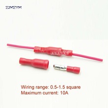10pair/lot Red Bullet Type Female/Male Wire Splice Crimp Terminal L8 Plug Connector For 0.5-1.5Wire FRD(MPD)1-156 /FRD(MPD)2-156 2024 - buy cheap
