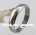Оптовая продажа 36 шт 4 мм Серебряная полированная нержавеющая сталь обручальное кольцо ювелирные изделия кольца, бесплатная доставка 2024 - купить недорого