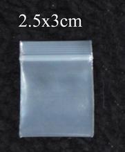 2.5x3cm 1''x1.2'',Clear small size ziplock pe plastic bag 1000pcs/Lot Wholesale 2024 - buy cheap
