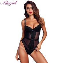Sexy Sheer Mesh Lace Bodysuit Women Body Tops Clothes Casual Sleeveless Patchwork night party club Jumpsuit Lady Outfit Overalls 2024 - buy cheap
