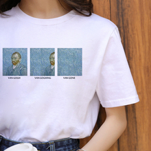 Camiseta de estética Harajuku de Van Gogh para mujer, remera Vintage Ullzang Grunge, camiseta de estilo coreano de los años 90, camisetas para mujer 2024 - compra barato