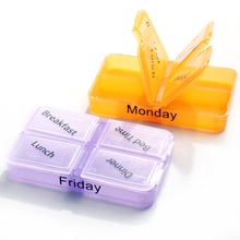 7 Days Pill Case Tablet Sorter Medicine Weekly Storage Box Container Organizer EK-New 2024 - buy cheap