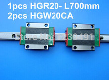 1pcs original hiwin linear rail HGR20- L700mm with 2pcs HGW20CA flange block cnc parts 2024 - buy cheap