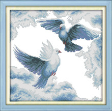 The Peaceful White Dove Counted Cross-Stitching 11CT Printed 14CT Handmade Set Animals Cross-stitch Kits Embroidery Needlework 2024 - buy cheap