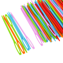 100 peças de plástico colorido diy agulhas tapeçaria costura fio de lã ferramentas para crianças artesanato 2024 - compre barato