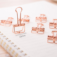 BLEL Hot rose gold hollowed out design binder clip for office school paper organizer stationery supply decorative metal clips 2024 - buy cheap