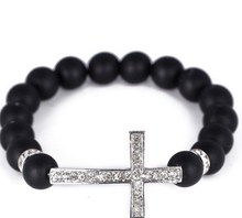 Pulseiras artesanais de contas de bola, pulseiras feitas à mão com argila cristal p5353 preto de 10mm, micro disco com contas de esferas feitas à mão para homens e mulheres 2024 - compre barato