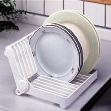 Moda 1 pçs cozinha escorredor rack gotejamento prateleira placa rack organizador útil dobrável cozinha branco plástico prato rack ferramentas 2024 - compre barato