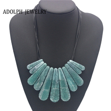 ADOLPH Bohemian Trendy Crystal Geometry Choker Necklace For Woman 2017 New Jewelry Fashion Statement Maxi Irregular Hot 2024 - buy cheap