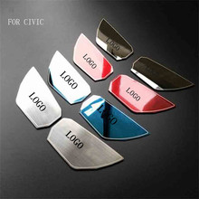 STAINLESS STEEL INTERIOR DOOR HANDLE BOWL TRIM PAD STICKERS  FIT FOR HONDA CIVIC 2016 2017 10TH CAR STYLING 4PCS/SET 2024 - buy cheap