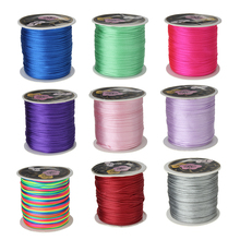 Wholesale 70M/Spool 1MM Mix Color Nylon Black Satin Chinese Knotting Silky Macrame Cord Beading Braided String Thread 2024 - buy cheap