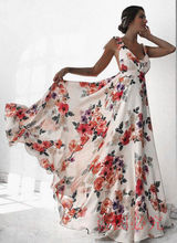 Women Summer Sleeveless Vintage Long Boho Maxi Dress Ladies Floral Backless V-neck Party Beach Dresses 2024 - buy cheap