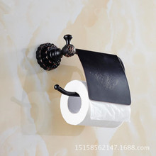 Suporte de rolo de papel higiênico preto bronze europeu, cobre, antigo, toalha, banheiro, bandeja 2024 - compre barato