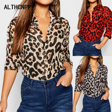 Blusas de moda para mujer, blusas para mujer, blusa de leopardo a la moda, Tops para mujer, camisas de talla grande para mujer 2019 2024 - compra barato