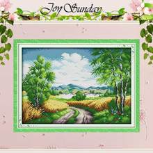 Country Road Patterns Counted Cross Stitch 11CT 14CT Cross Stitch Set Wholesale Scenery Cross-stitch Kits Embroidery Needlework 2024 - buy cheap