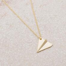 Fashion Origami airplane pendant necklace for women alloy  Lovely Plane Jewelry Gifts Best Friend Necklace 2024 - buy cheap