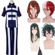 Boku no Hero Academia Cosplay costume school uniform my hero academia costumes School Sportswear short sleeve Tops + Pants +wigs 2024 - buy cheap