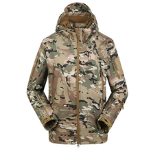 Мужская армейская куртка с капюшоном, камуфляжная тактическая водонепроницаемая куртка в стиле милитари для охоты 2024 - купить недорого