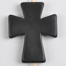 50x40MM Black Howlite Bead Cross GEM Pendant Jewelry For Gift  S018 2024 - buy cheap