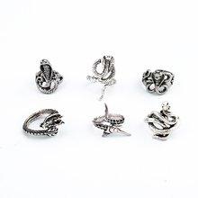 1 Pcs Fashion Punk Stereoscopic Snake Dragon Opening Adjustable Rings For Unisex Animal Snake Personality Rings Jewelry R158 2024 - buy cheap