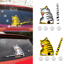 Movable Cat Pattern Car Rear Window Wiper Sticker Self Adhesive Animal Decal Art Tattoo Decorative Supplies 2024 - buy cheap