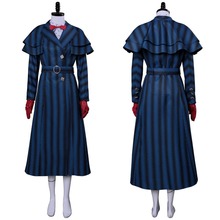 Mary Cosplay Poppins Returns Mary Costume Poppins For Kids Girls Dress Adult Women Gown Halloween Costumes Custom Made 2024 - buy cheap